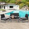 Outdoor 4-Piece Rattan Patio Seat Set with Comfortable Cushions